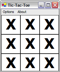 Tic Tac Toe Grid Layout